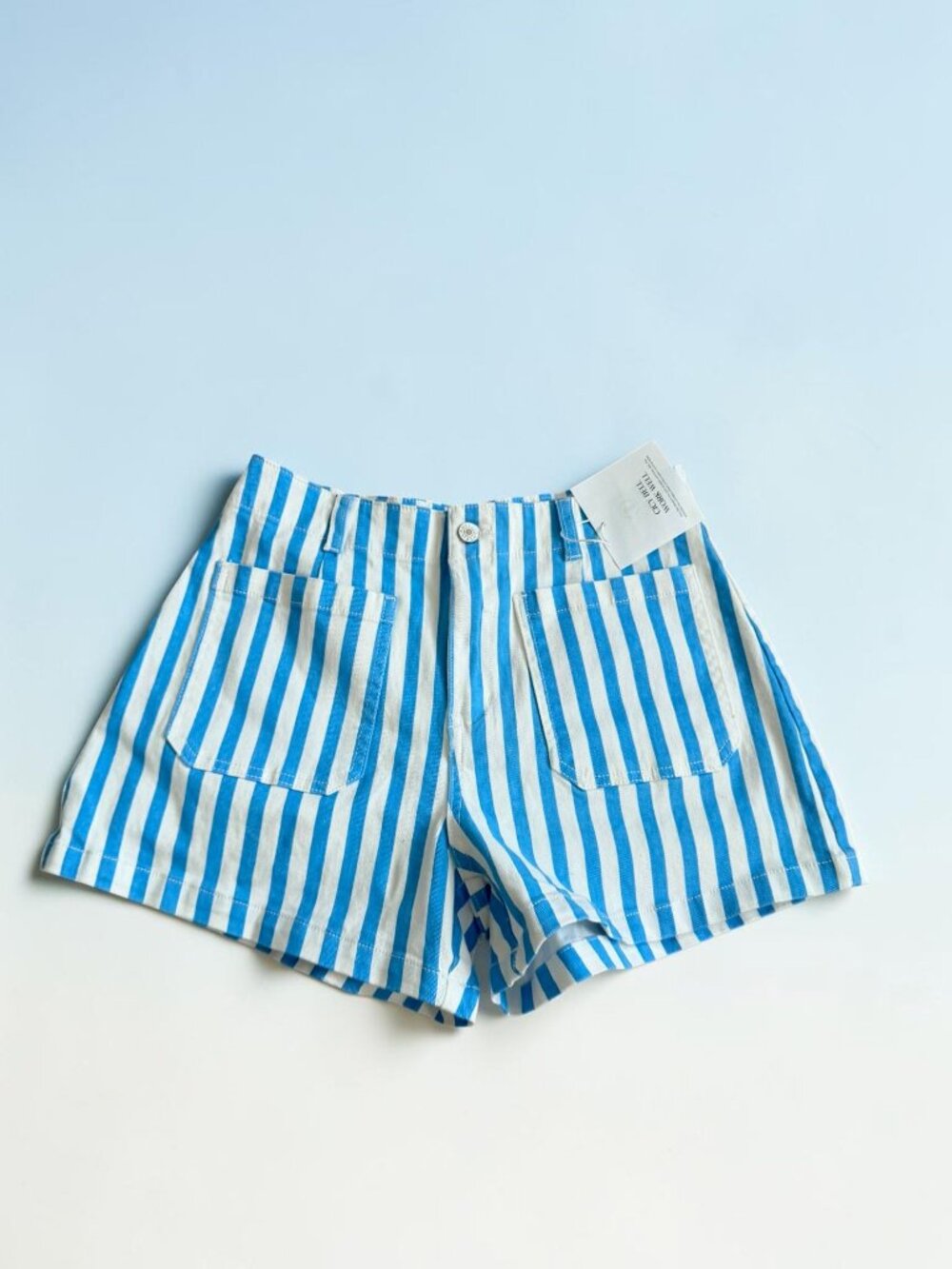 CICY BELL Blue White Striped Shorts Size 12 NEW NWT
